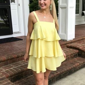 Yellow BP Ruffle Dress
